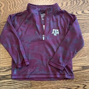 Kids Burgundy Quarter-Zip Pullover by AGAS